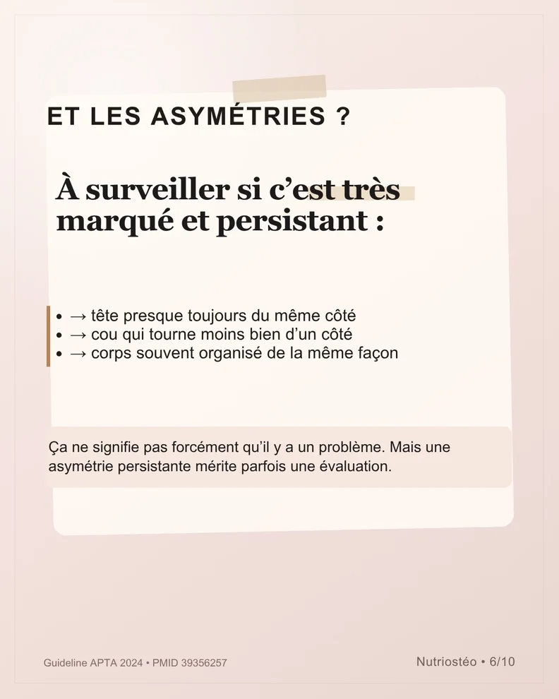 Diapositive 6 sur 10 : Les asymétries à observer