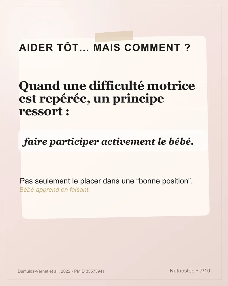 Diapositive 7 sur 10 : La participation active du bébé