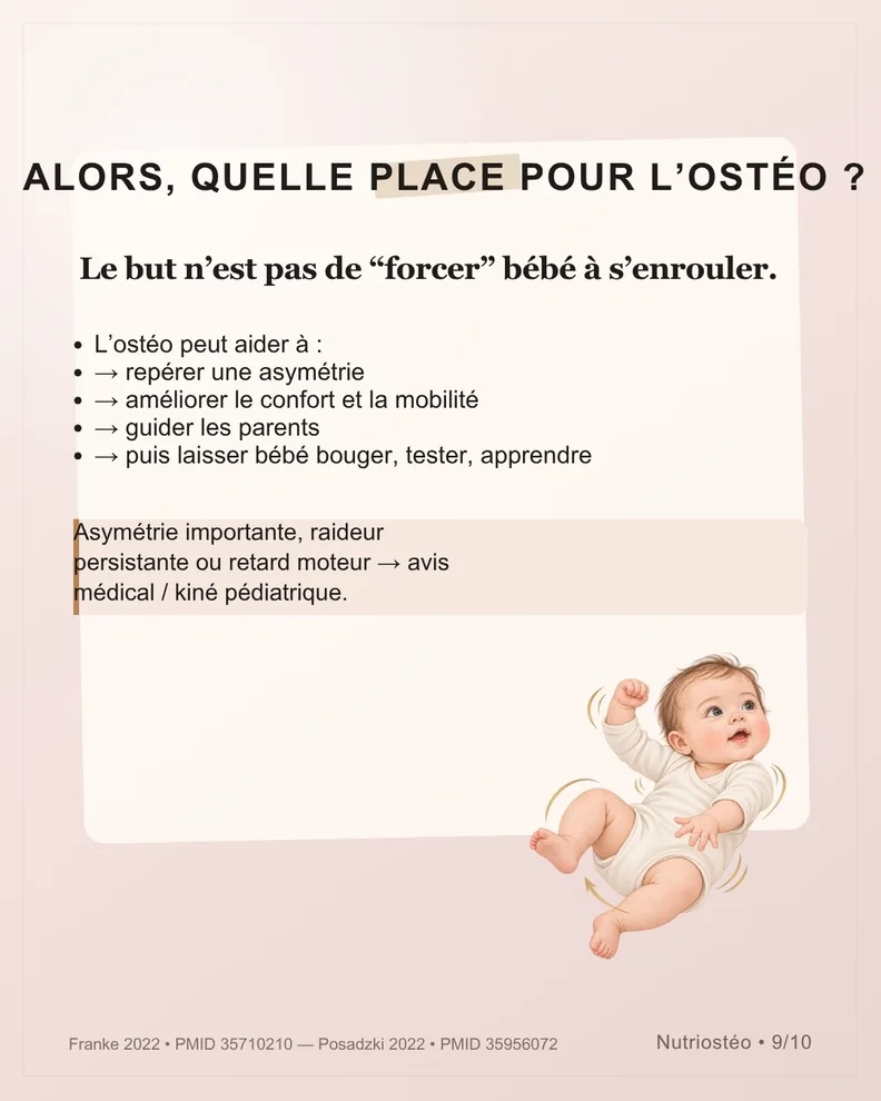 Diapositive 9 sur 10 : Place de l’ostéopathie et orientation