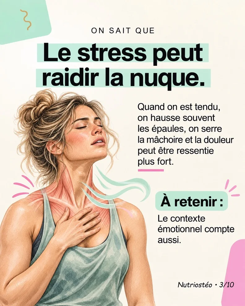 Diapositive 3 sur 10 : Stress et tensions cervicales